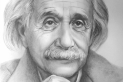 A.Einstein,	50x70 cm,	kuiv pintsel, paber	2020