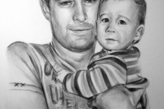 Isa ja poeg, 50x70 cm, kuiv pintsel, paber	2013