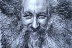 Vana mees,	60x80 cm,	kuiv pintsel, paber  	2012