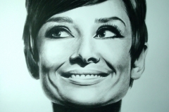 Audrey Hepburn,	50x70 cm,	paber, kuiiv pintsel	2013